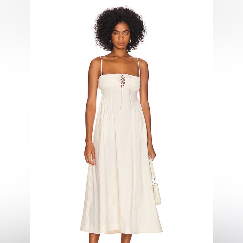 Fifi Midi Dress in Ivory